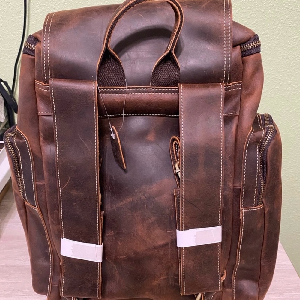 Rustique Roamer Brown Leather Backpack - image 4